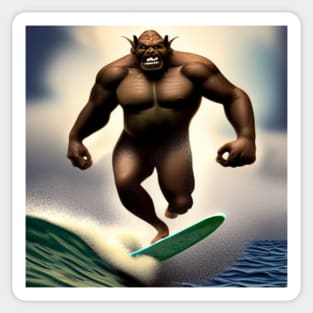 Orc Surfing Sticker